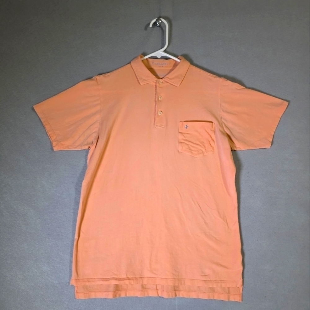 B Draddy Mens Peach Color Liam Performance Golf Polo Size Small